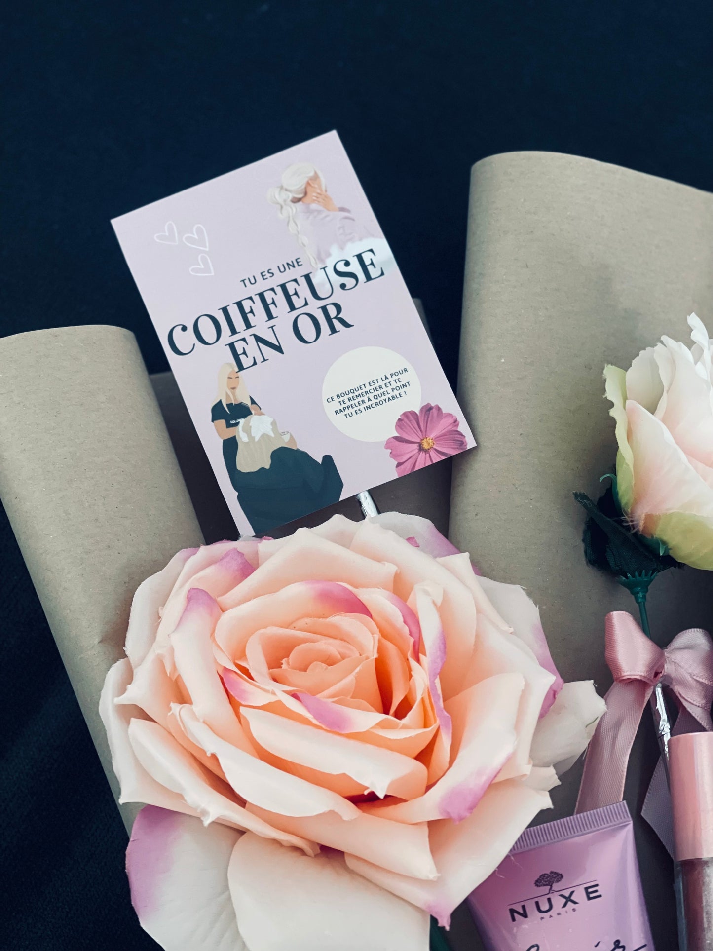 Bouquet “coiffeuse en or”✨