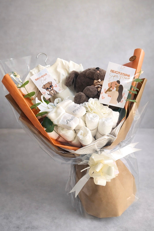Bouquet Naissance Mixte | bébé et maman 🍼